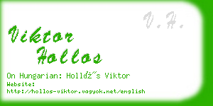 viktor hollos business card